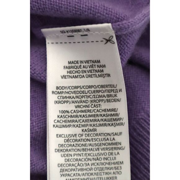 RLX Ralph Lauren Women’s Sz M Purple Washable Cashmere Hooded Sweater - Picture 7 of 9